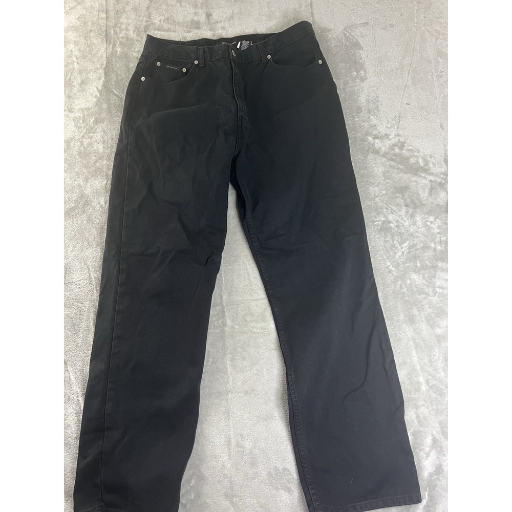 Calvin Klein Jeans Men's Black Straight Leg Denim Pants Size 38 Minimalist
